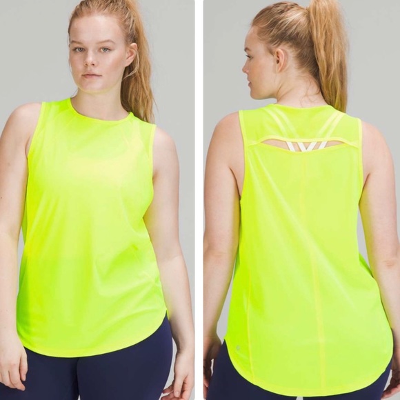 lululemon athletica Tops - LULULEMON NWT SCULPT TANK TOP MESH CUT OUT HIGHLIGHT YELLOW